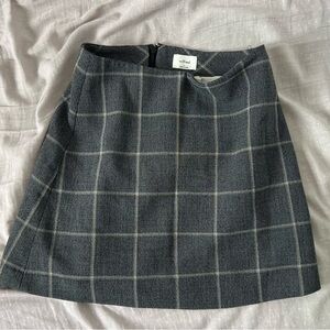 Wilfred Charcoal Checkered Mini Skirt